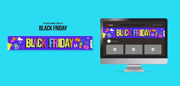 Black Friday YouTube Banner Template – Free Download