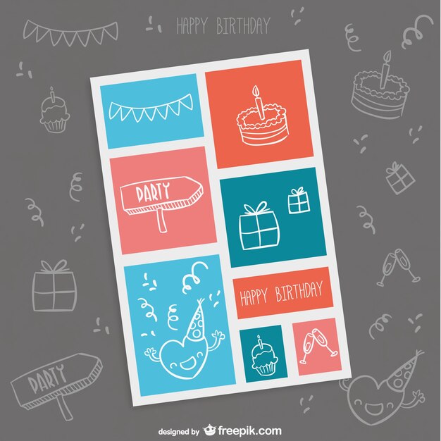 Minimalist Birthday Card Design – Free Download