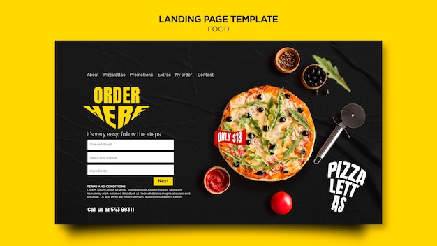 Italian Food Landing Page – Free Download, Free Stock Photo