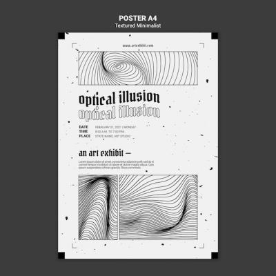 Optical Illusion Art Exhibit Poster Template – Free Download