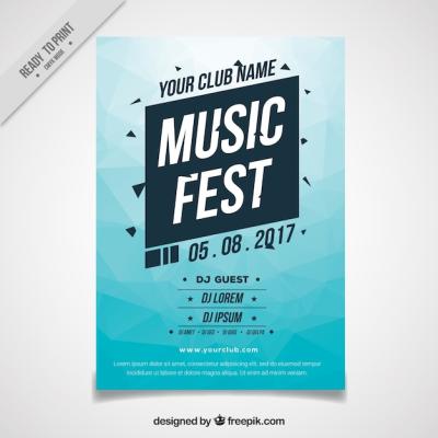 Abstract Blue Festival Brochure – Free Download