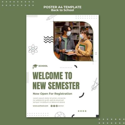 New Semester Poster Template – Free Download