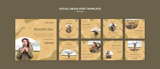 Woman Social Media Post Template – Free Download