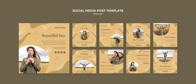 Woman Social Media Post Template – Free Download