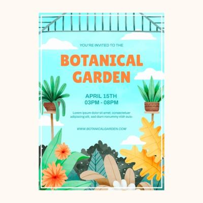 Botanical Garden Poster Design – Free Download