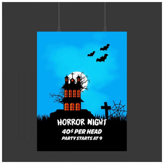 Happy Halloween Invitation Design Typography Vector – Free Download