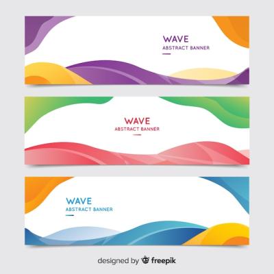 Abstract Waves Banners – Free Stock Photo for Download