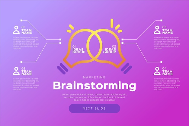 Brainstorming Infographics Template – Download Free Stock Photo