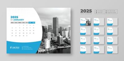 2025 Desk Calendar Template and Planner – Free to Download