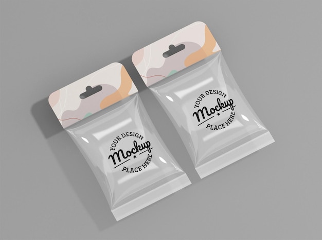 Transparent Plastic Square Packaging Mockup Design – Free Download