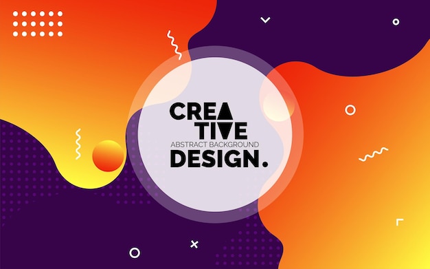 Colorful Creative Template Banner with Gradient Design and Liquid Shape – Free Stock Photo for Download