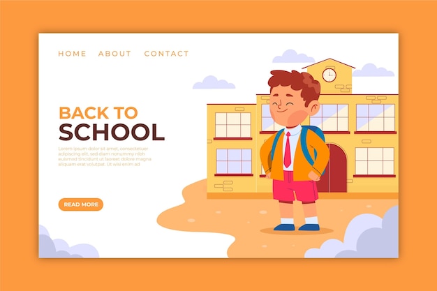 Back to School Landing Page Template – Free Download