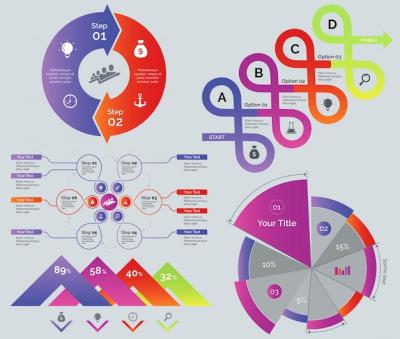 Process and Comparison Diagrams Set – Free Download