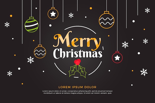 Christmas Background Concept in Outline Style – Free Download