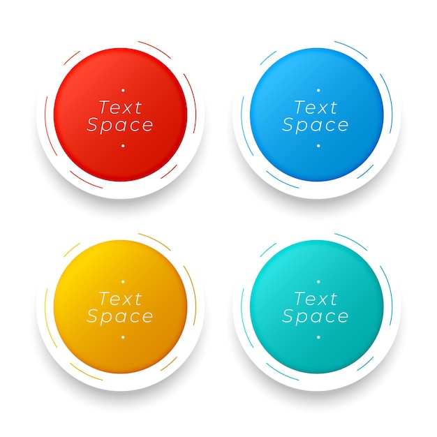 3D Circular Buttons in Four Colors – Free Stock Photo, Download for Free