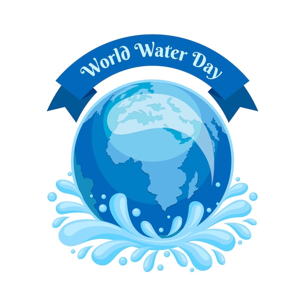 World Water Day Illustration Featuring Planet Earth – Free Download