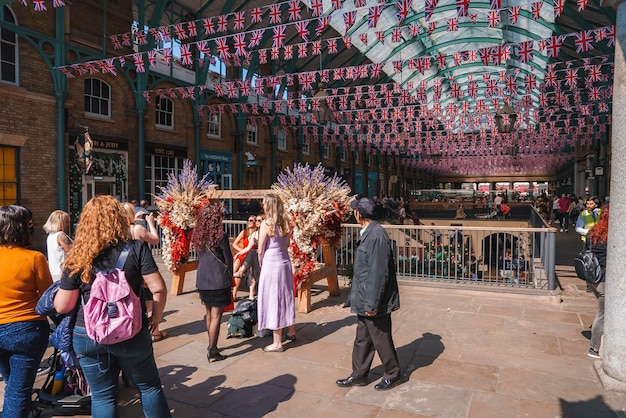 Decorated Convent Garden in London on a Sunny Day – Free Download