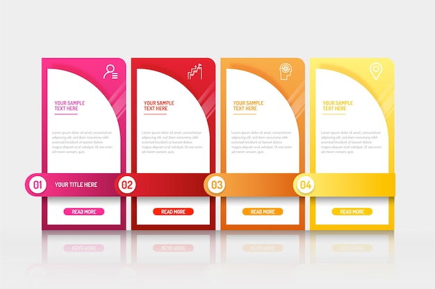 Business Gradient Infographic Steps – Free Download