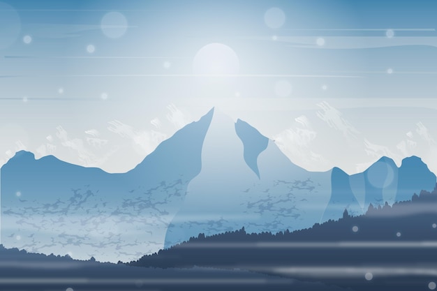 Stunning Gradient Mountain Landscape – Free Download