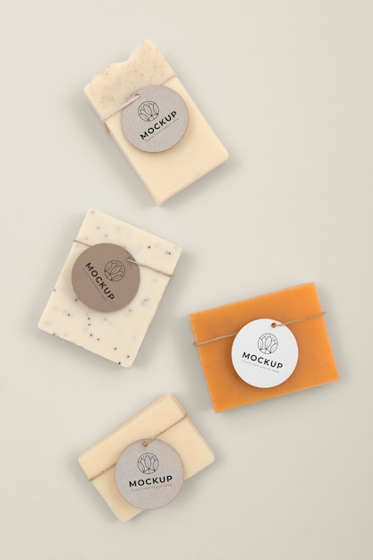 Organic Soap Bar Mock-Up with Paper Tag – Free Stock Photo for Download