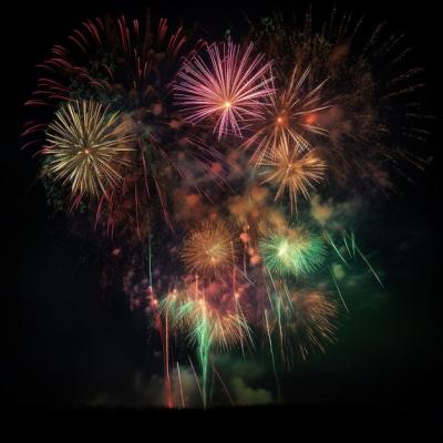 Breathtaking Fireworks Illuminating the Night Sky – Free Download