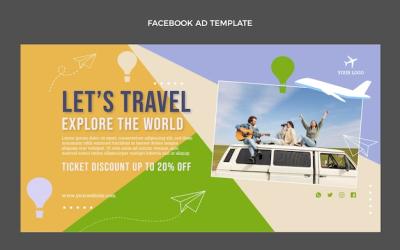 Flat Travel Facebook Promo Vectors – Free Download