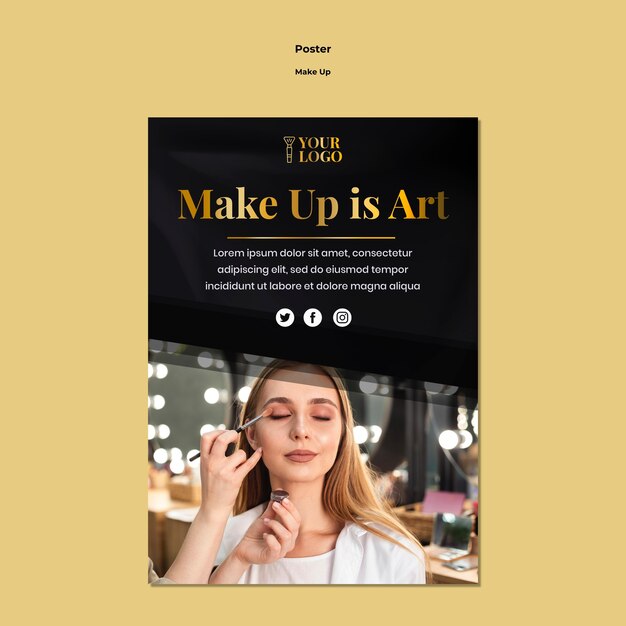 Makeup Poster Template – Free Download