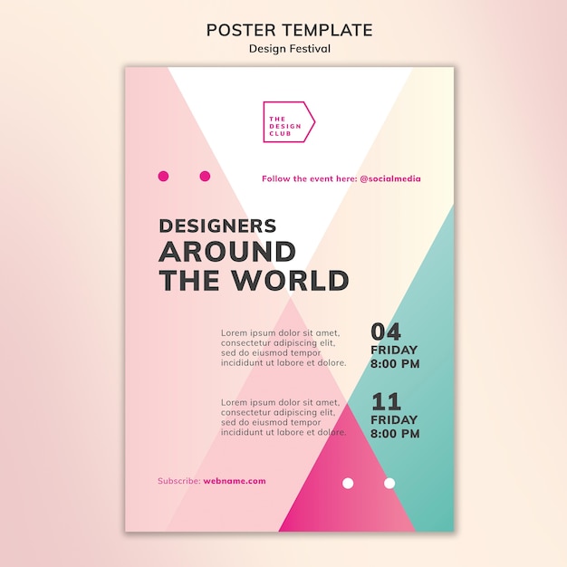 Design Festival Poster Template – Free Download