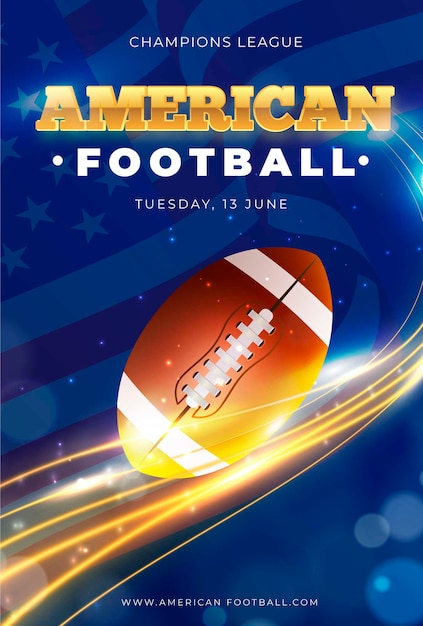 American Football Event Poster Template – Free to Download