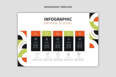 Driving School Template in Flat Design – Free Download