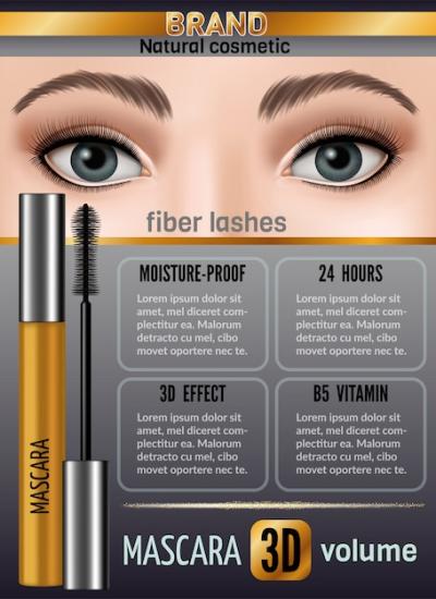 Waterproof Mascara Design Illustration – Free Download