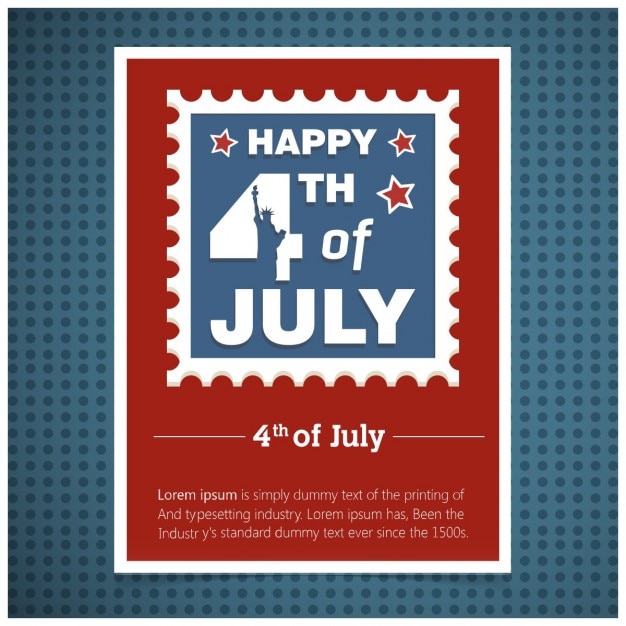 Stylish Invitation Card for 4th of July – Free Download