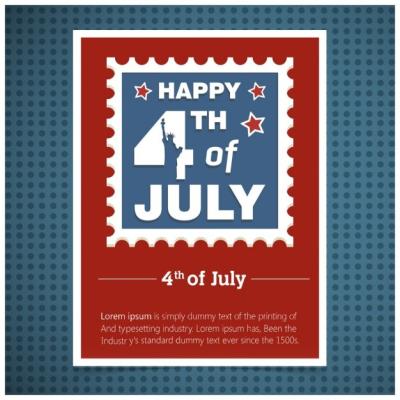 Stylish Invitation Card for 4th of July – Free Download