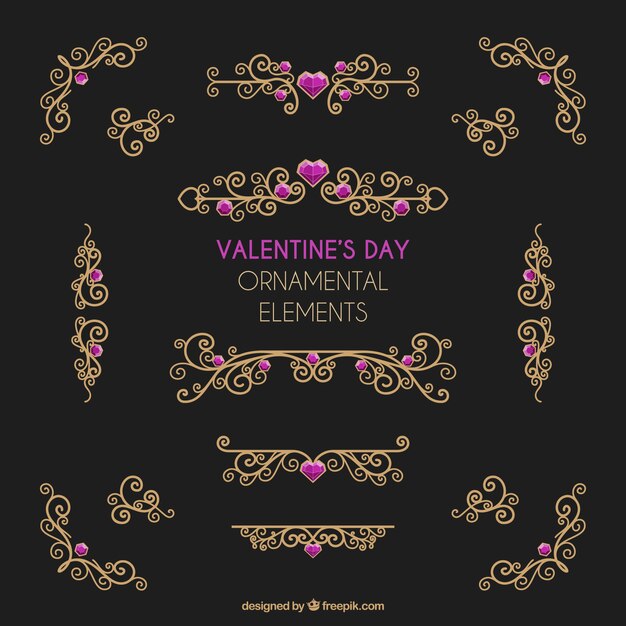 Elegant Valentine Ornaments – Free Download