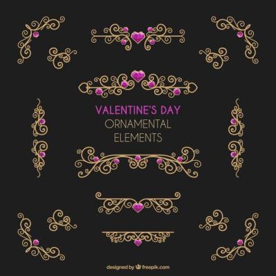 Elegant Valentine Ornaments – Free Download