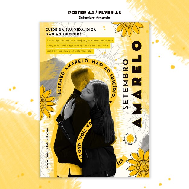 Setembro Amarelo Poster Template – Free Download