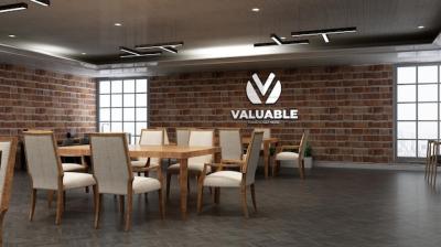 Realistic Restaurant Logo Mockup Featuring Brick Wall – Free Download