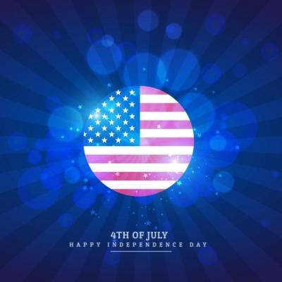 American Flag Icon on Blue Background – Free Download