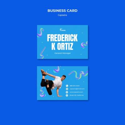 Capoeira Sport Business Card Template – Free Download