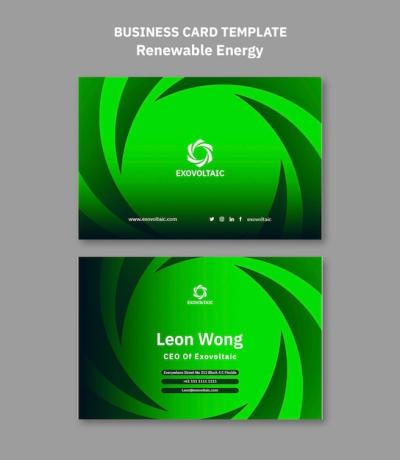 Flat Design Renewable Energy Template – Free Download