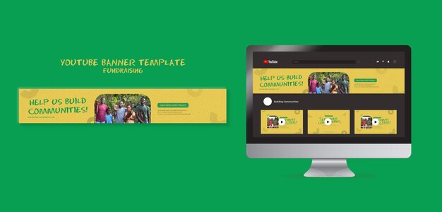 Fundraising YouTube Banner Template – Free Download