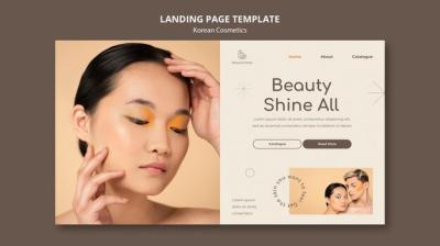 Korean Cosmetics Landing Page Template – Free Download