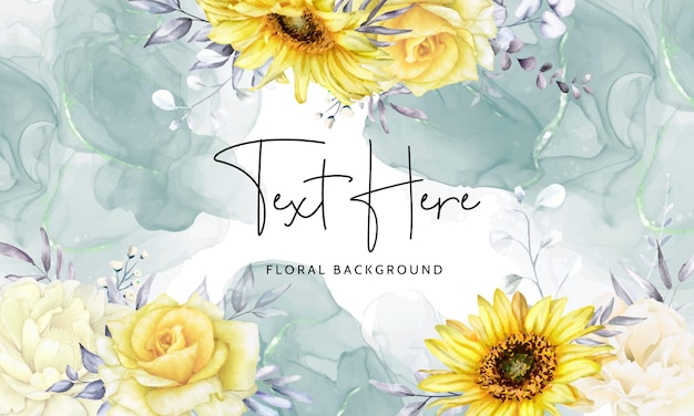 Hand Drawn Watercolor Floral Background Template – Free to Download