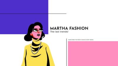 Colorful Minimalist Fashion YouTube Channel Art – Free Download