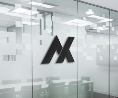 3D Logo Mockup for Glass Office – Free Download