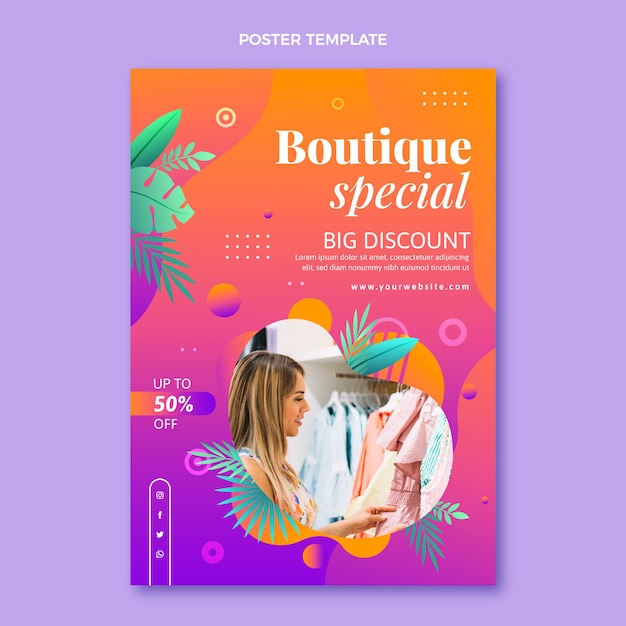 Gradient Boutique Design Template – Free Download