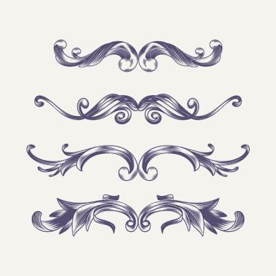 Hand Drawn Engraved Baroque Elements and Decoration – Free to Download