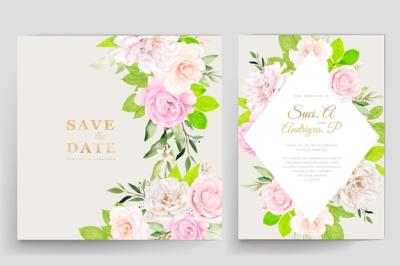 Beautiful Floral Wedding Invitation Card Design – Free Download