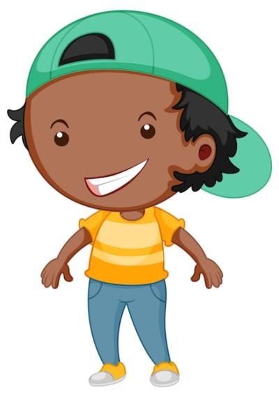 Cute Cartoon Boy Character on White Background – Free Download