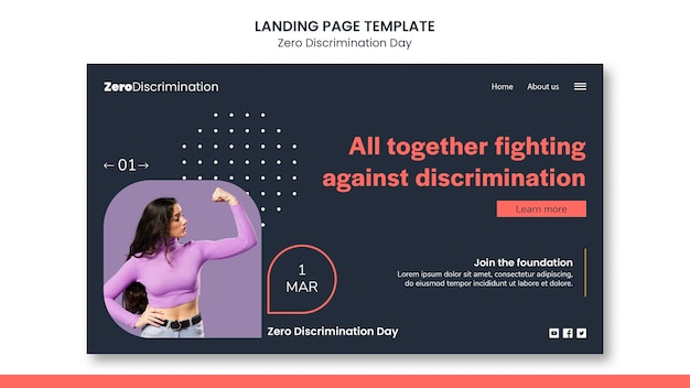 Zero Discrimination Day Web Template – Download Free Stock Photo